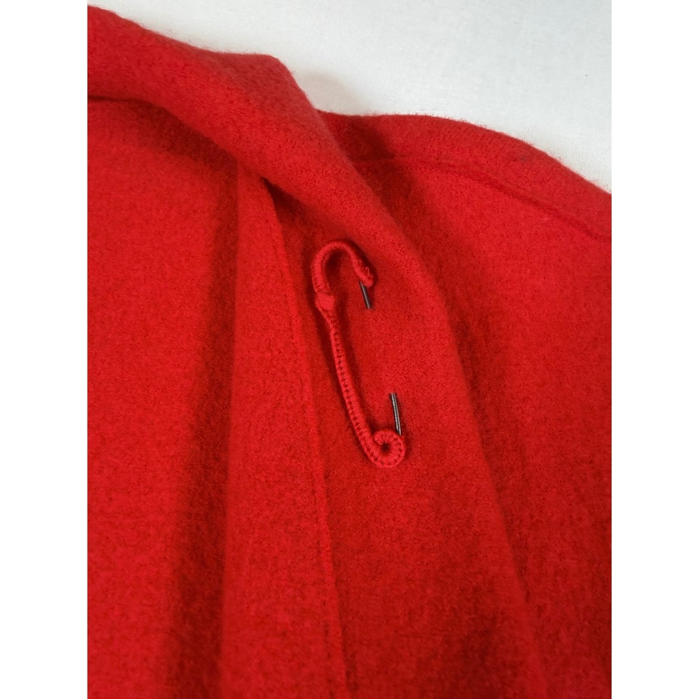 Eileen Fisher Woman Red Boiled Wool Open Front Cardigan Sweater 1X Shawl Collar - Picture 2 of 9